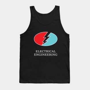 electrical engineering text lightning logo Tank Top